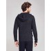 Cashmere Wool Full Zip Hoodie - Charcoal Marl