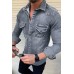 Turn-down Collar Button Thin Slim Single-breasted Jacket