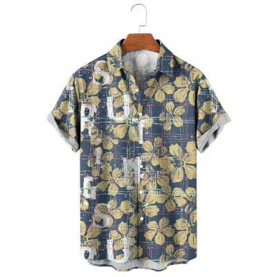 Alphabet Hibiscus Resort Short Sleeve Shirt